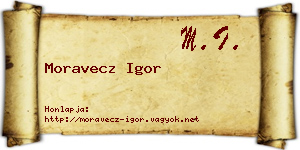 Moravecz Igor névjegykártya